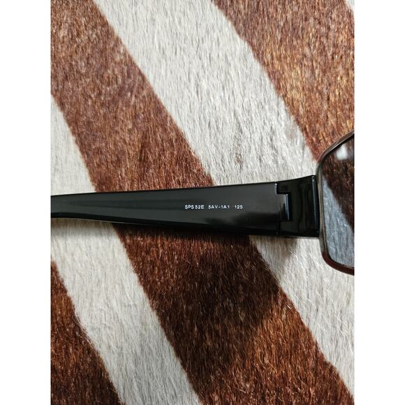 Vintage Authentic Y2K Prada SPS 52E Wrap Around Shield Black Rave Sunglasses - Picture 6 of 10